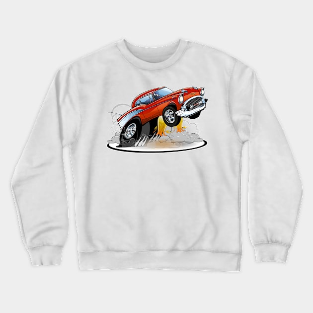 1957 Chevy Wheelie Crewneck Sweatshirt by Wilcox PhotoArt